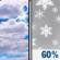 Thursday: Mostly Cloudy then Light Snow Likely